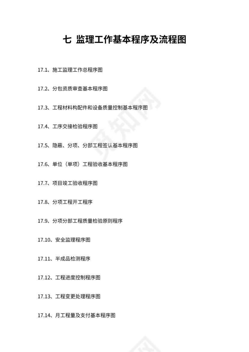 监理工作基本程序及流程图
