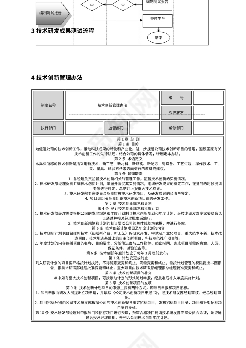 企业技术研发管理流程