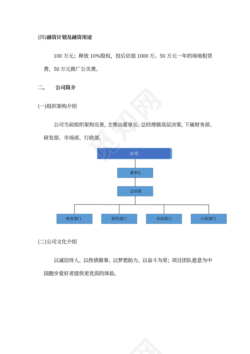 中体集团体育空间内容产品创新创业商业计划书