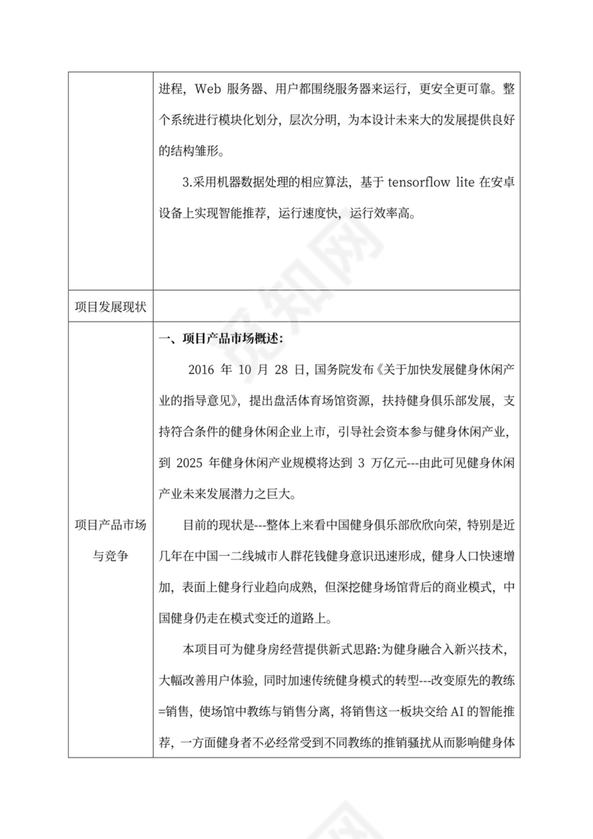 商业计划书-物联网健身房