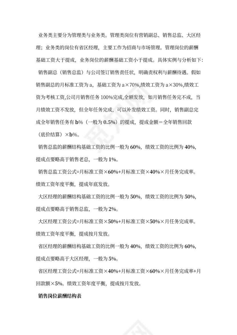 制药公司薪酬体系建议方案新