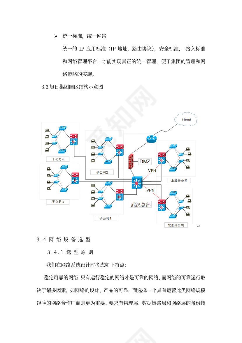 大型公司网络规划方案word