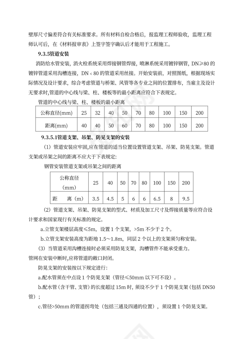 消防工程施工组织设计方案