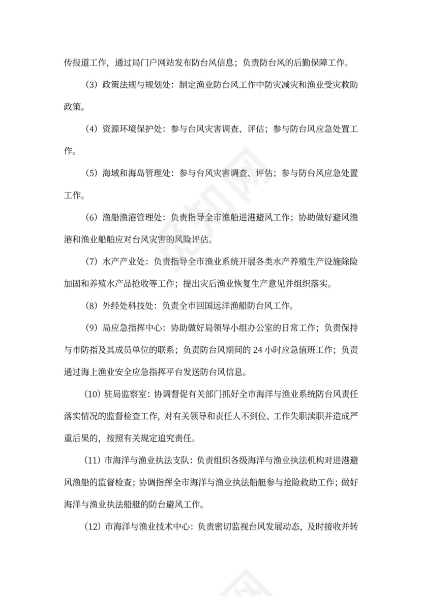 防台风应急预案范本