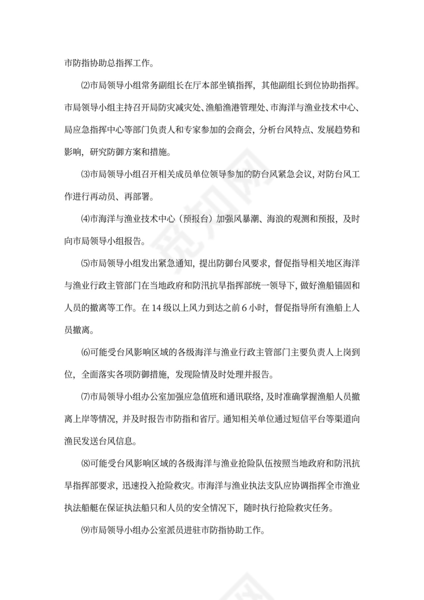 防台风应急预案范本