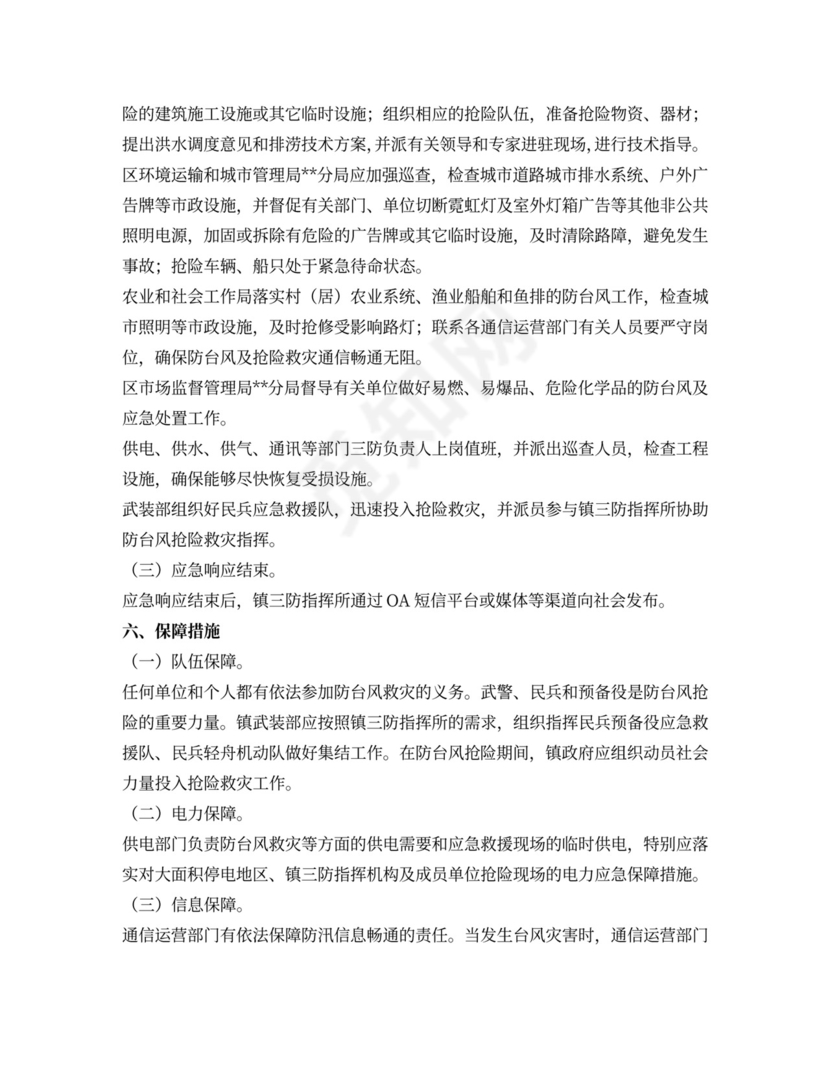 政府防台风应急预案