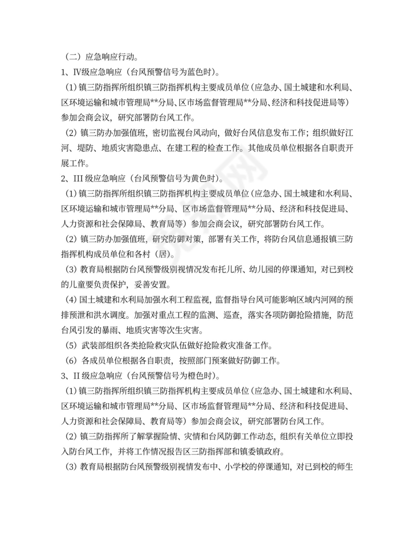 政府防台风应急预案
