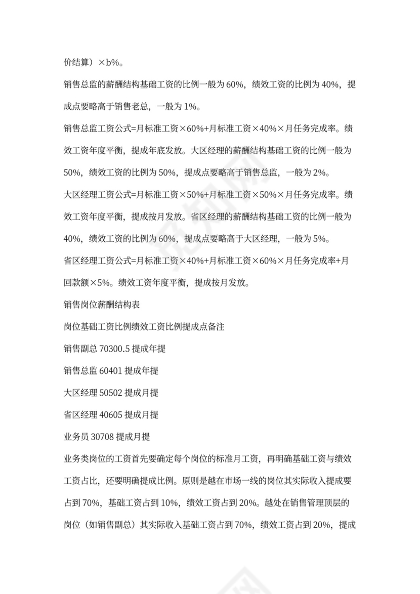 制药公司薪酬体系建议方案