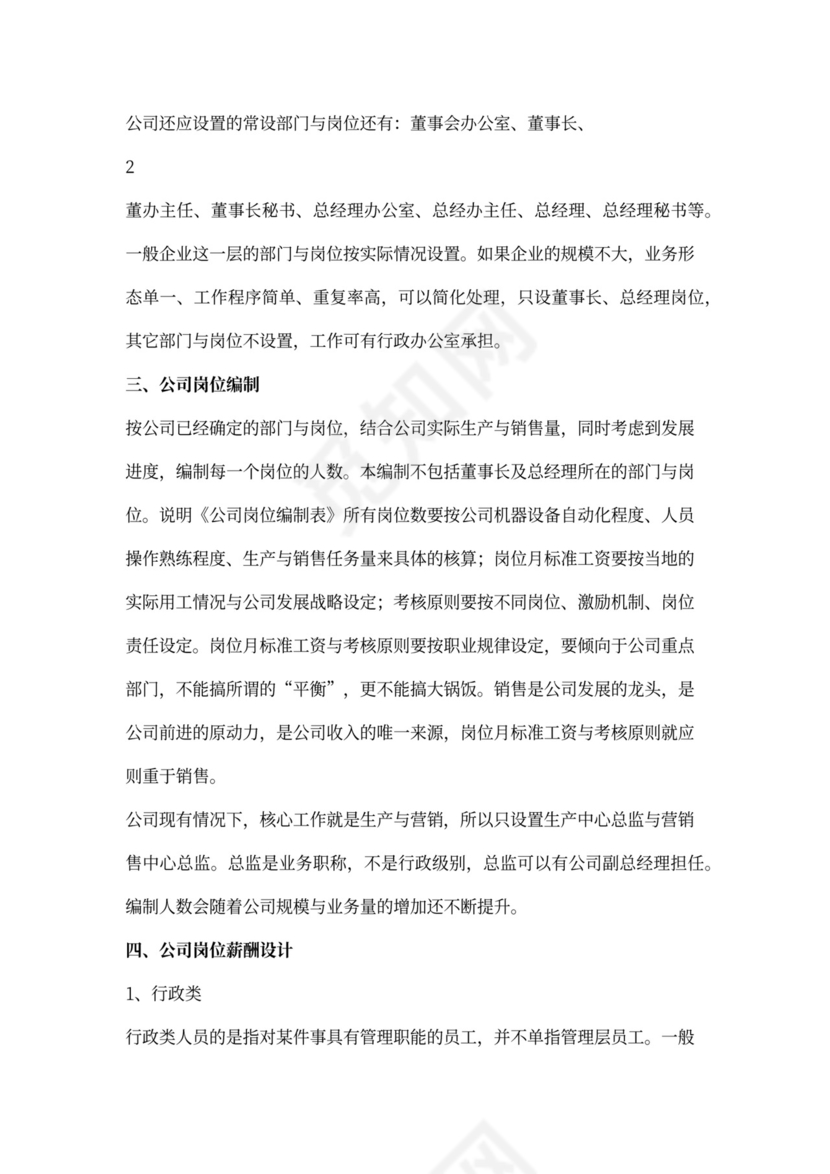 制药公司薪酬体系建议方案