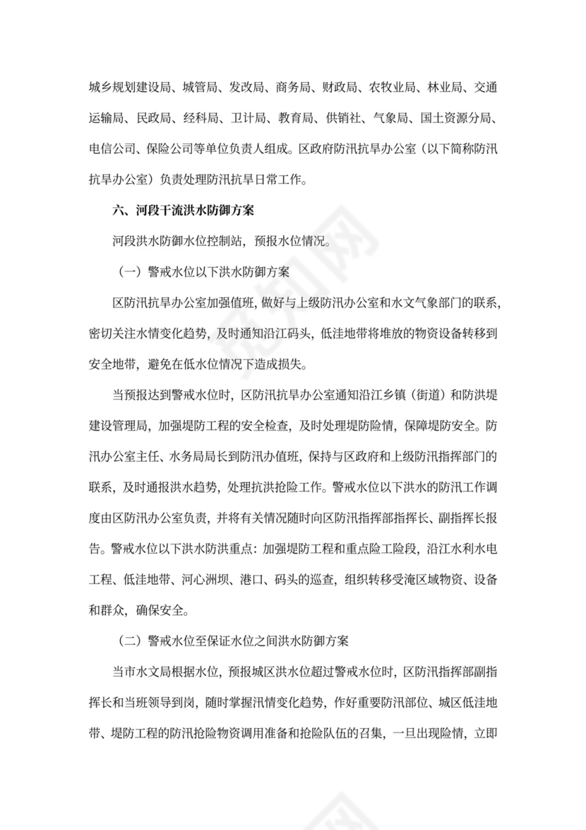 防洪应急预案