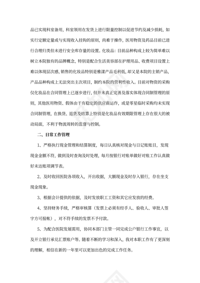 医院出纳新年工作计划