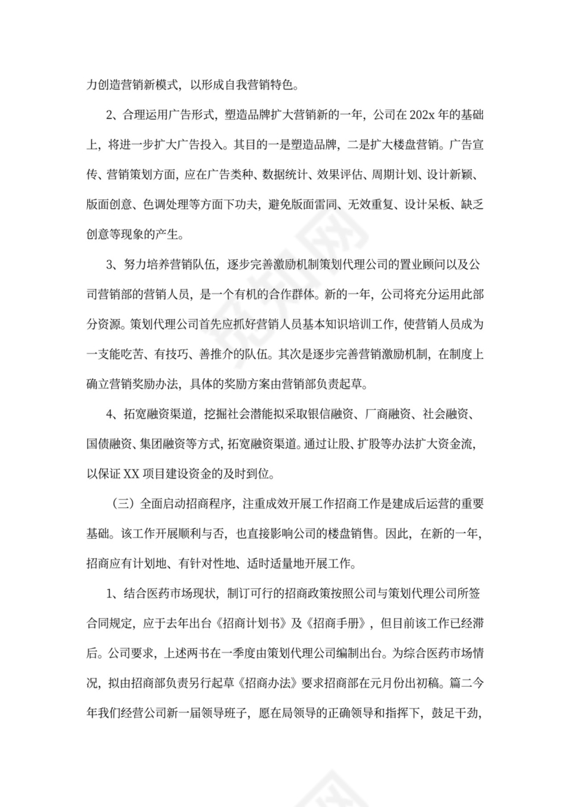 公司新年工作计划