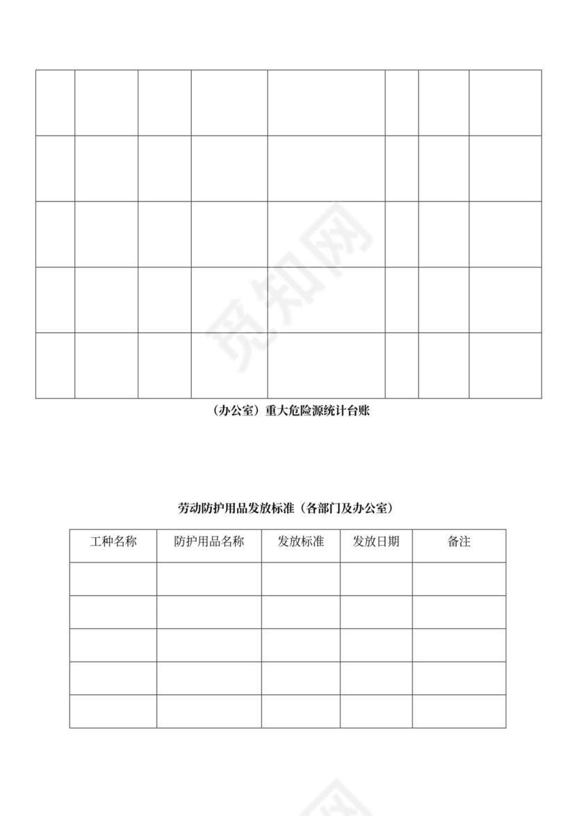 安全会议记录各部门及办公室word模板
