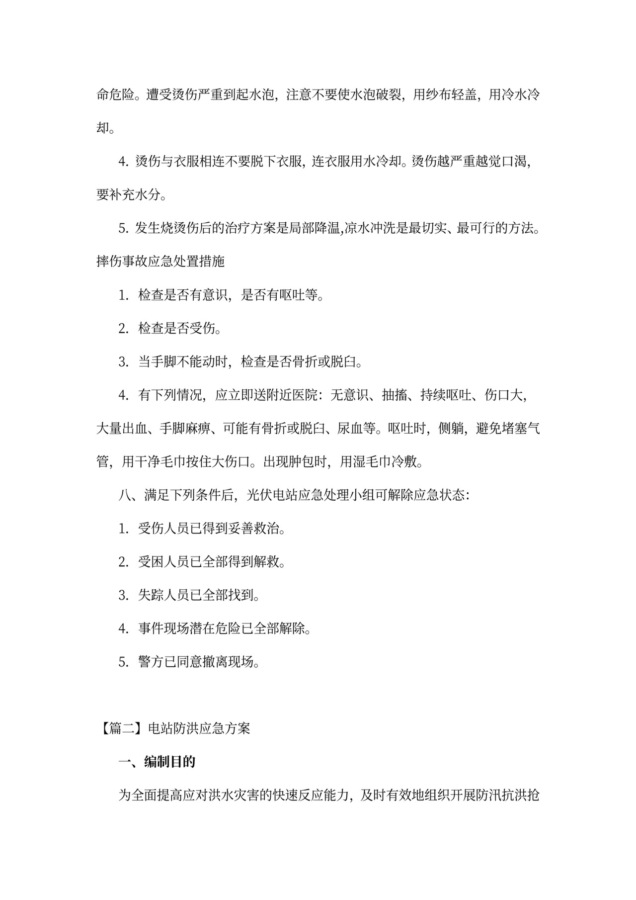 电站防洪应急方案