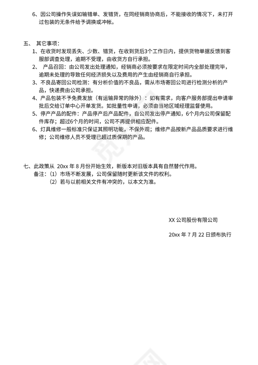 售后退货流程图