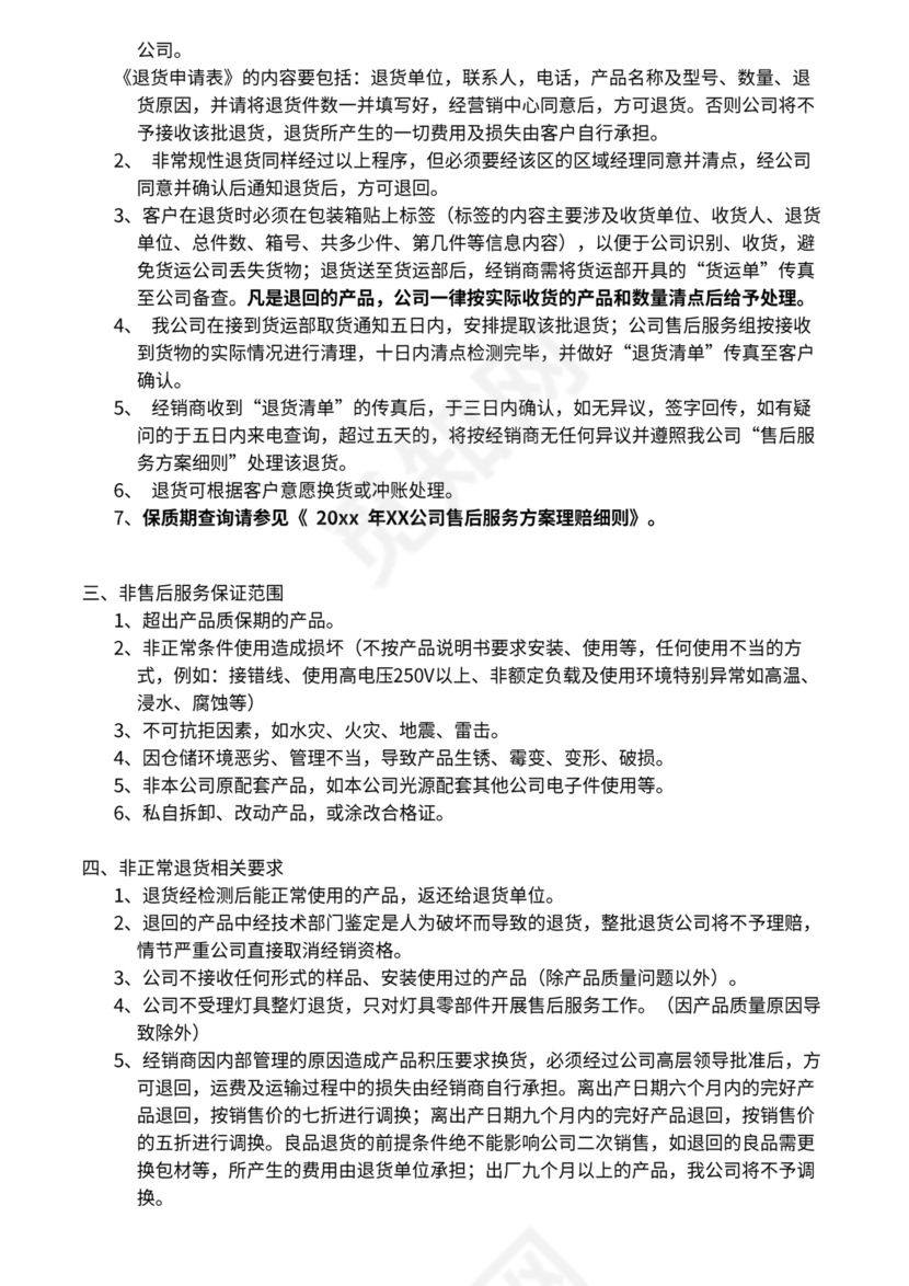 售后退货流程图