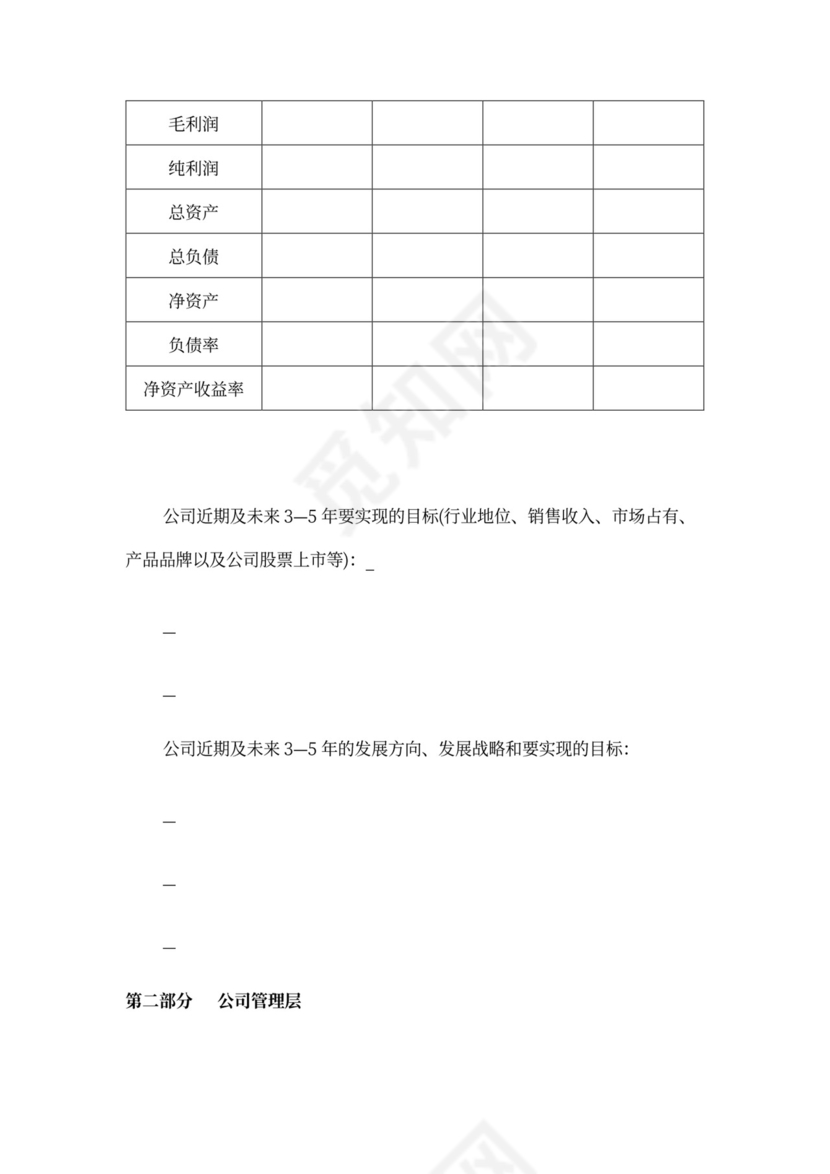 风险投资商业计划书