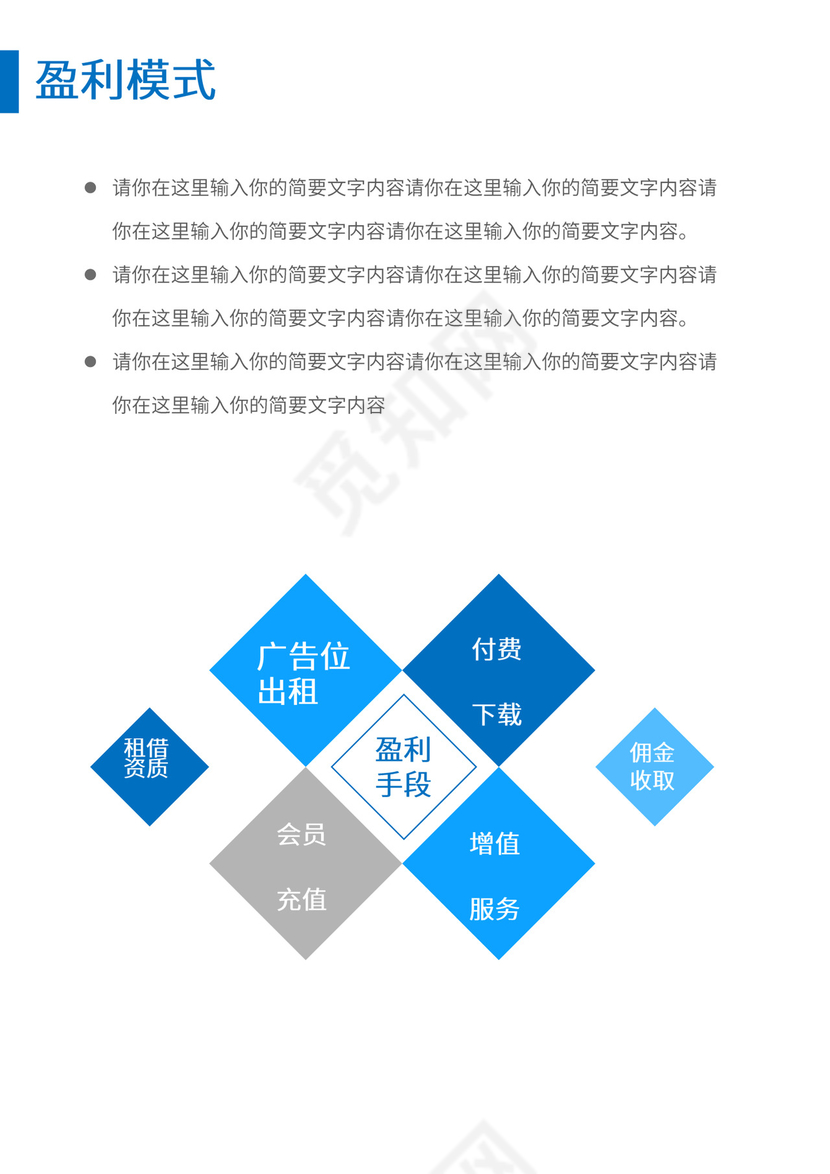 公司商业项目计划书模板