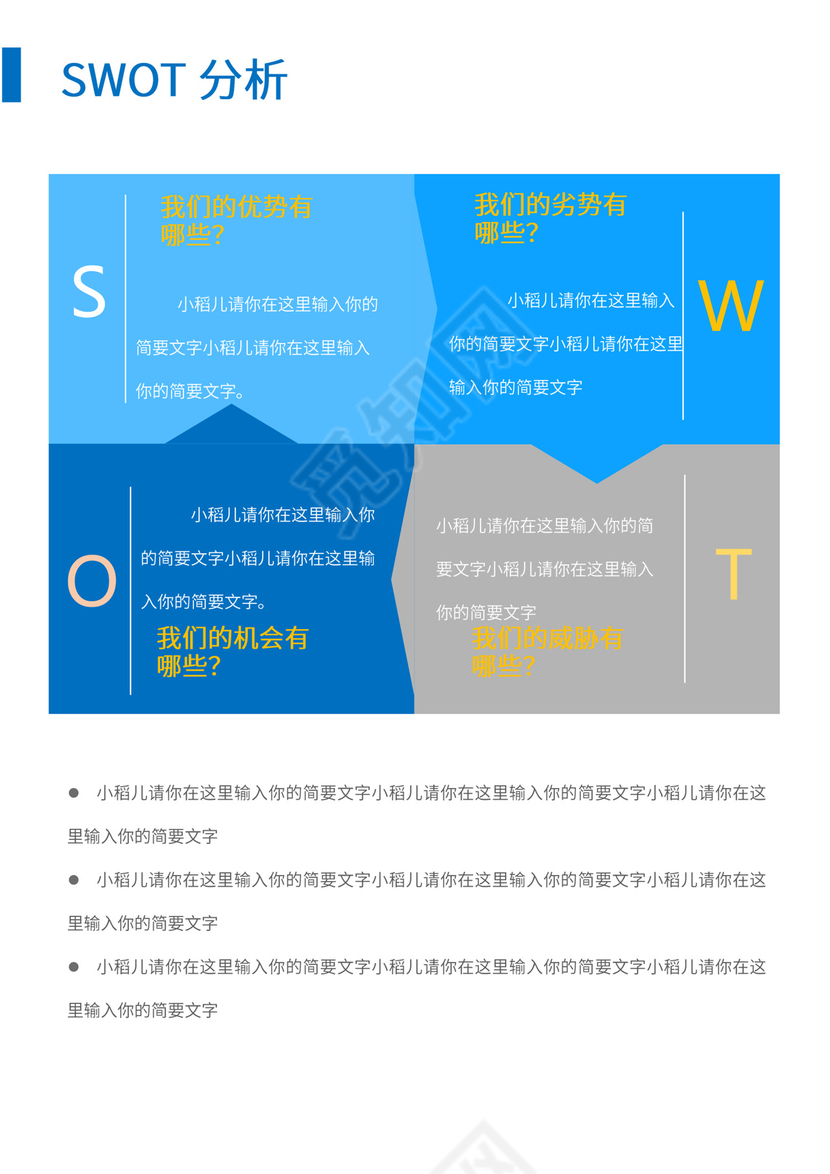 公司商业项目计划书模板