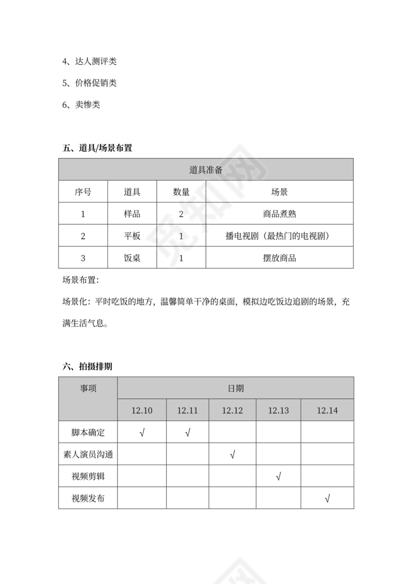 短视频策划方案