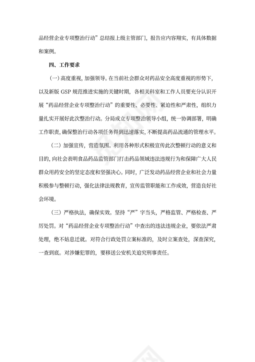 药品经营企业整治方案