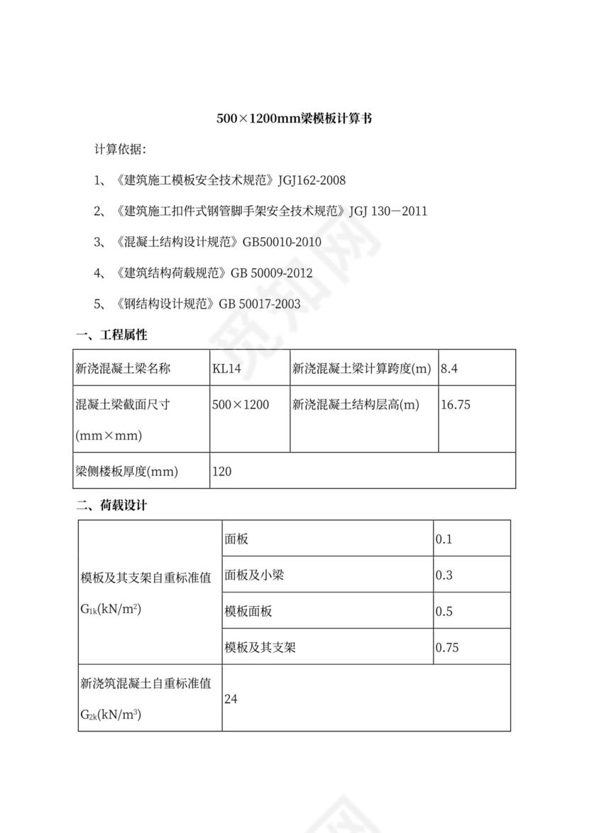 高支模安全专项施工方案