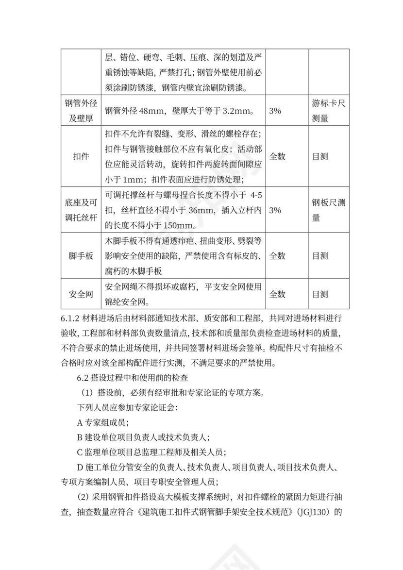 高支模安全专项施工方案