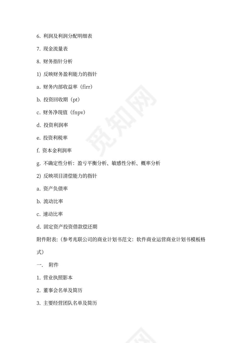 软件商业运营项目工作计划书word