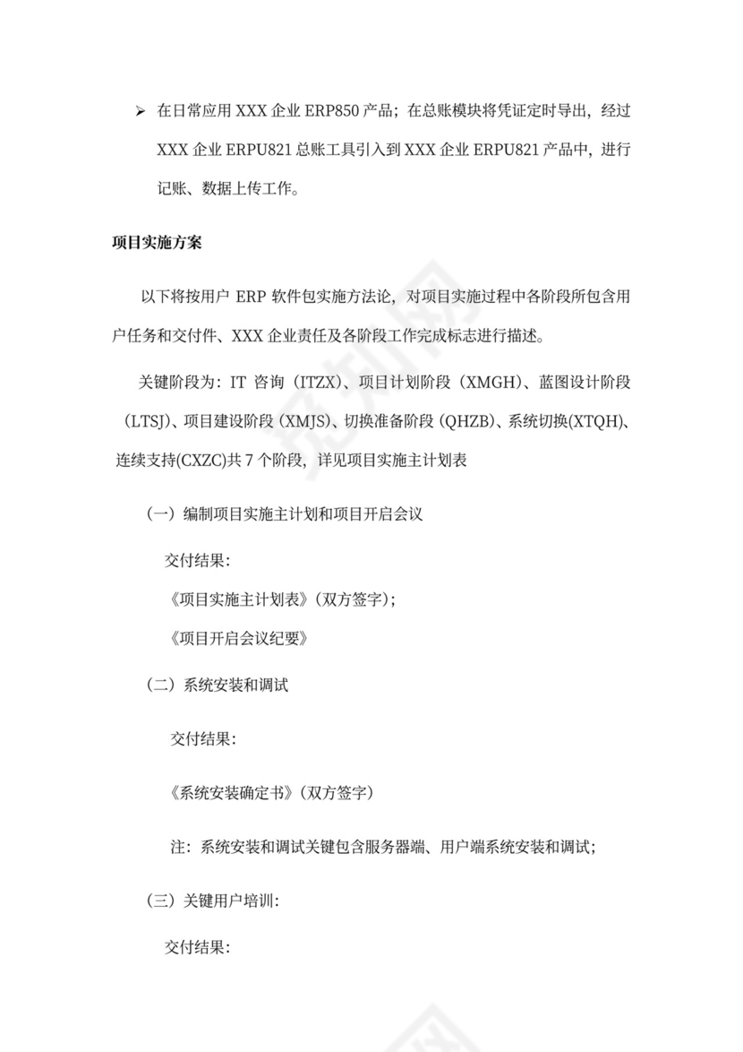 20xx年项目实施专题计划书