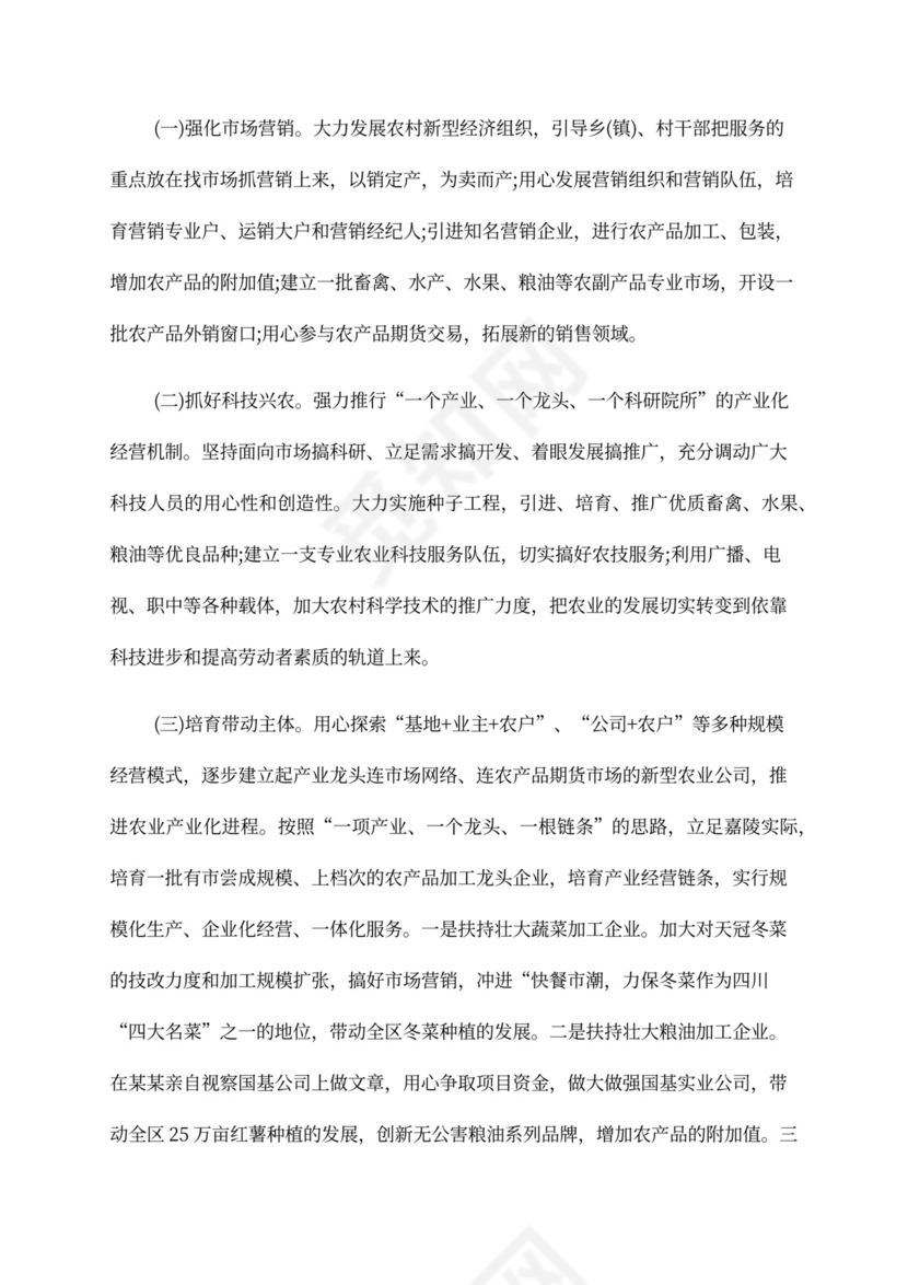 农村产业发展计划书