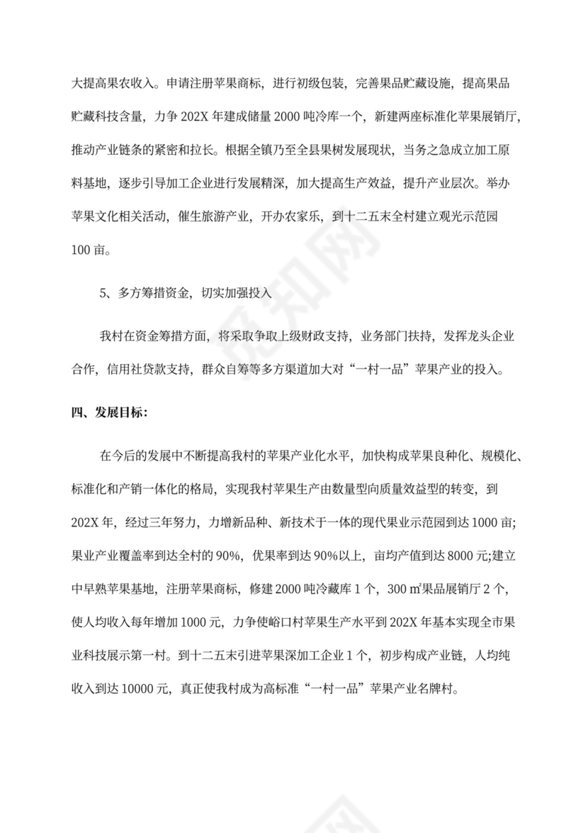 农村产业发展计划书