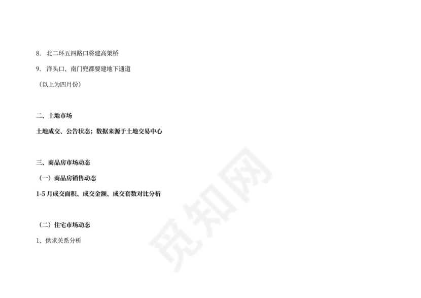 房地产市场月报