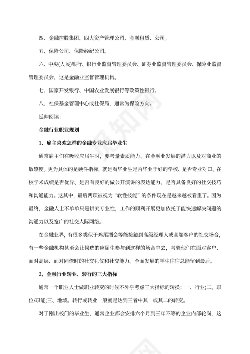 金融行业职业规划及计划