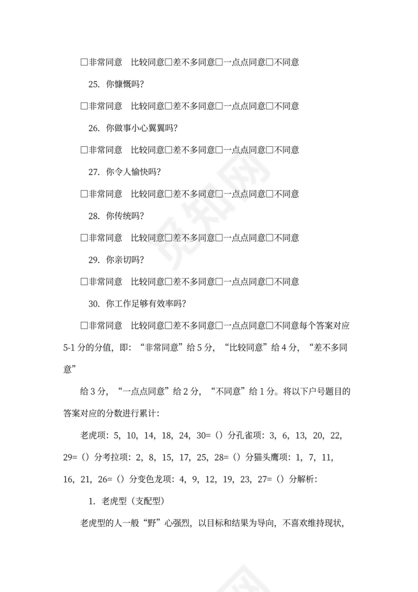 (完整版)PDP职业性格测试