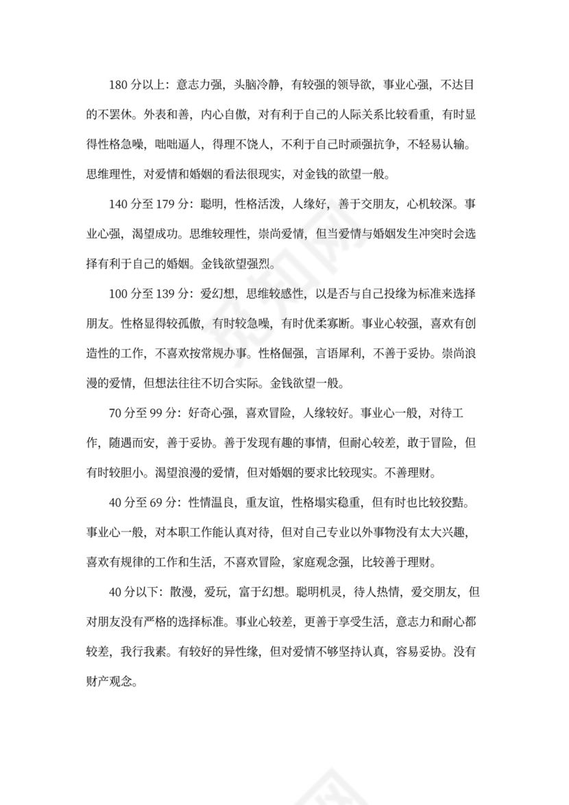 员工招聘心理测试题及答案