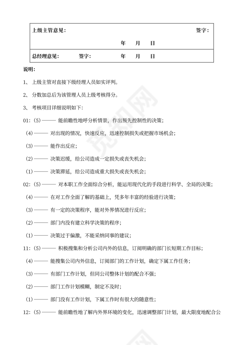 360度绩效考核体系