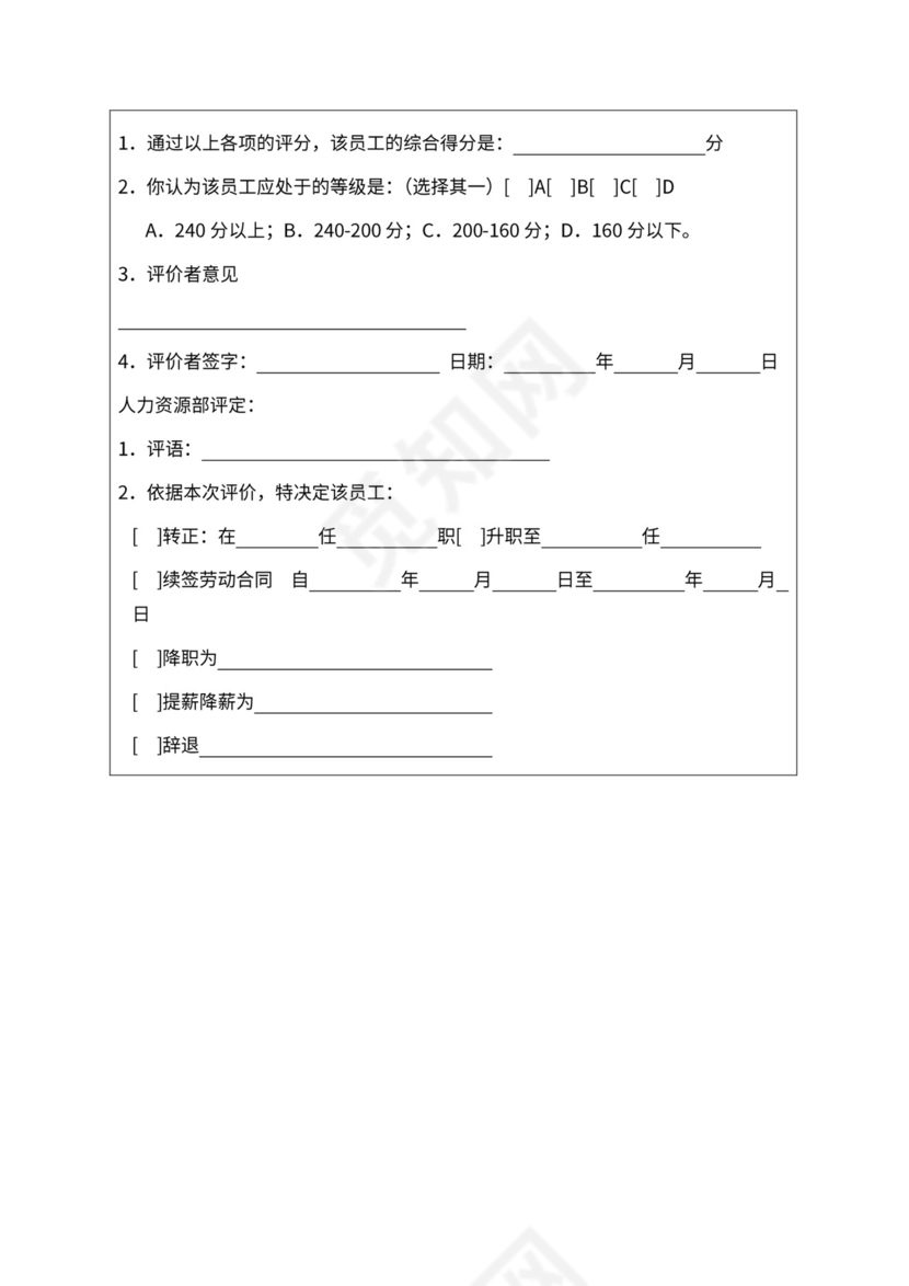 人事管理职位说明书与绩效考核范本