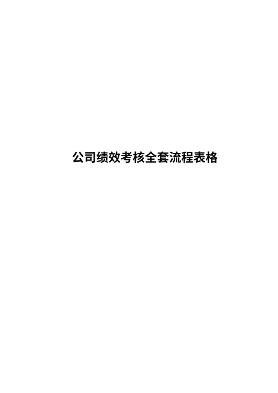 公司绩效考核全套流程表格word文档