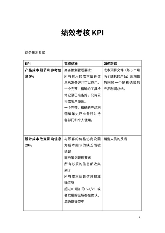 最全绩效考核KPI指标库红色简约word模板