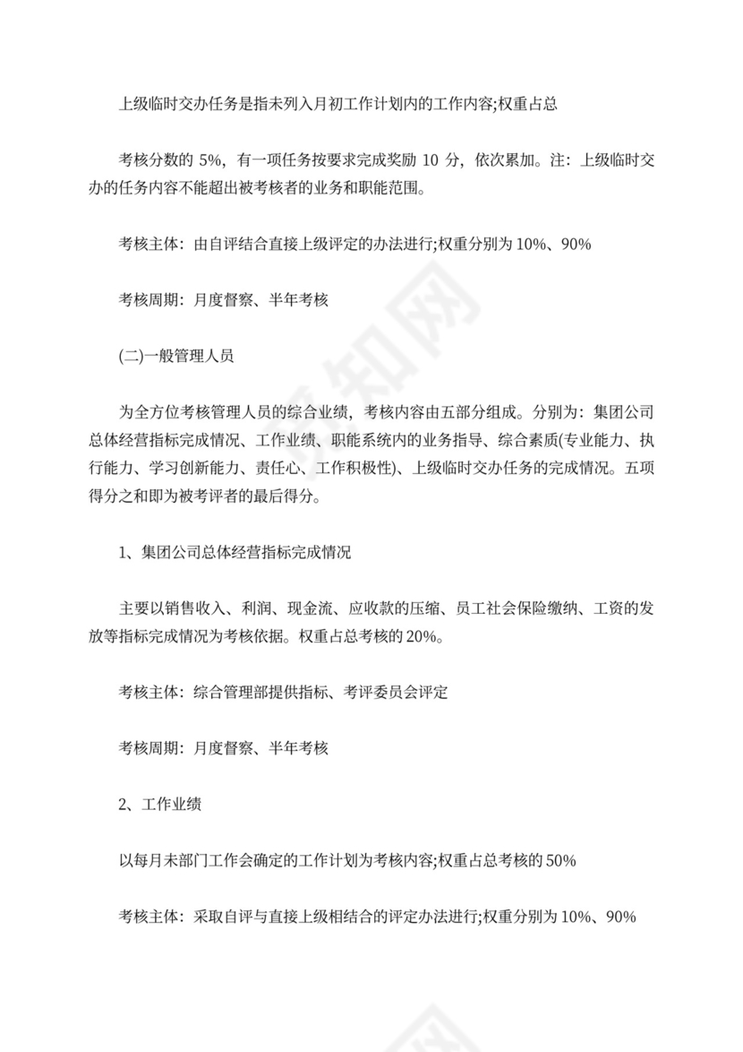 公司绩效考核管理方案样本经典管理方案