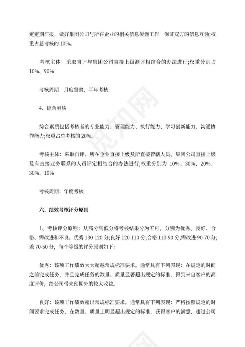 公司绩效考核管理方案样本经典管理方案