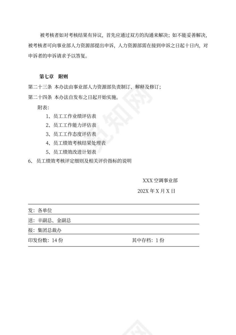 员工绩效考核管理办法(最新版)