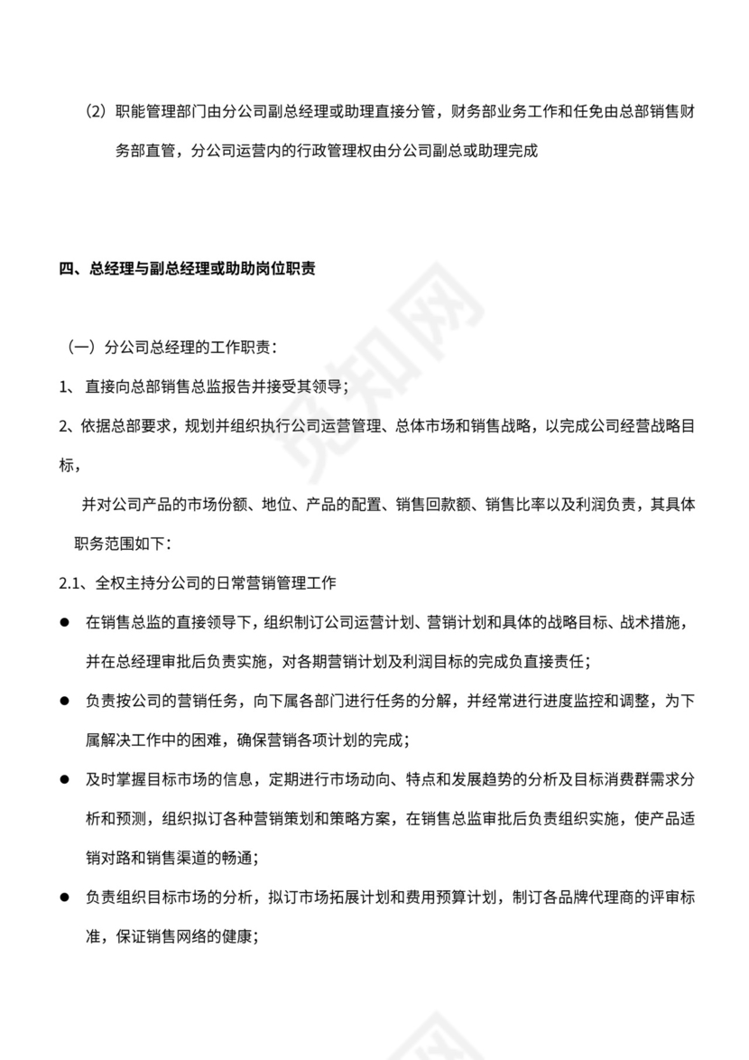 分公司组织架构