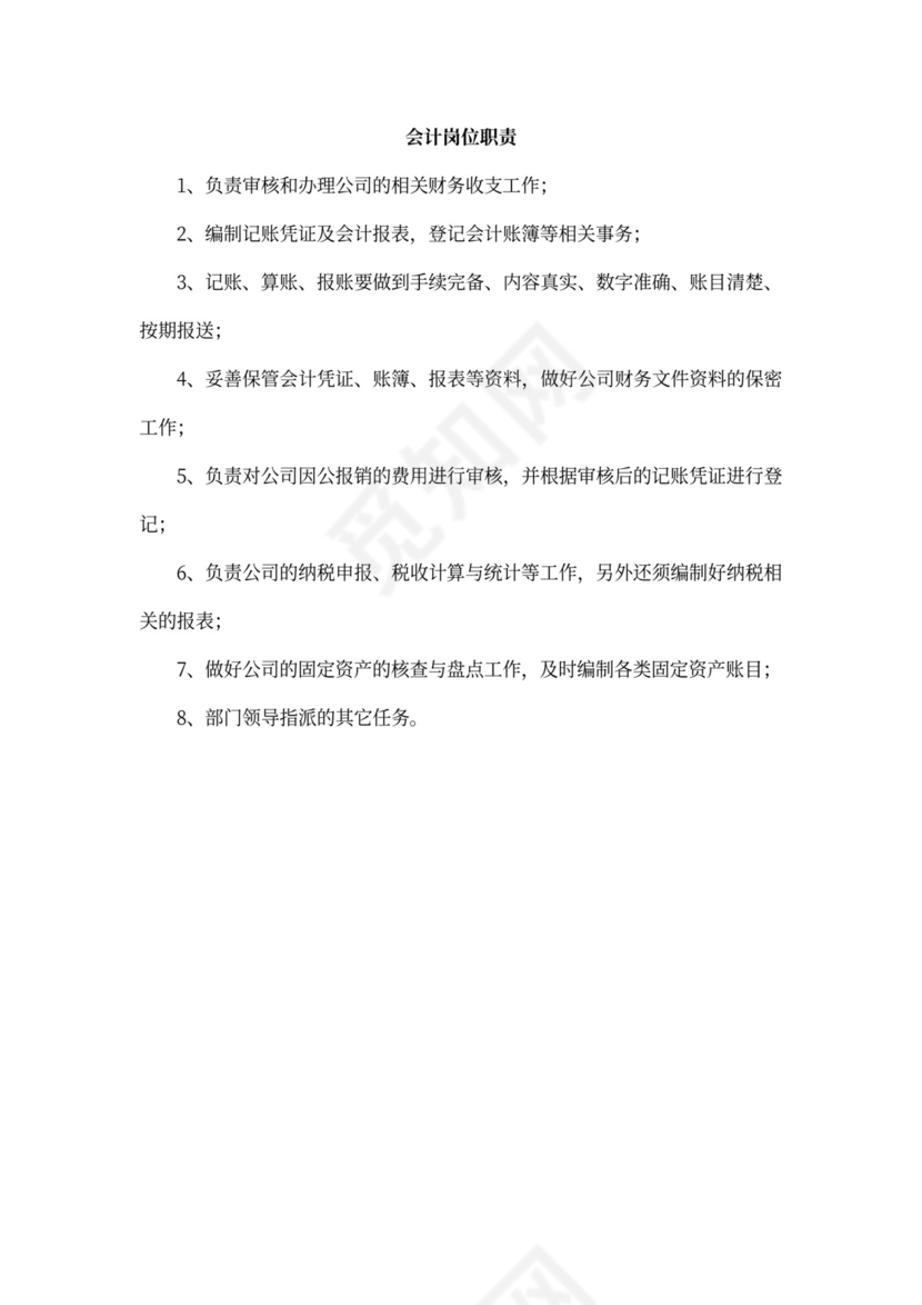 公司各部门职责及岗位职责Word文档