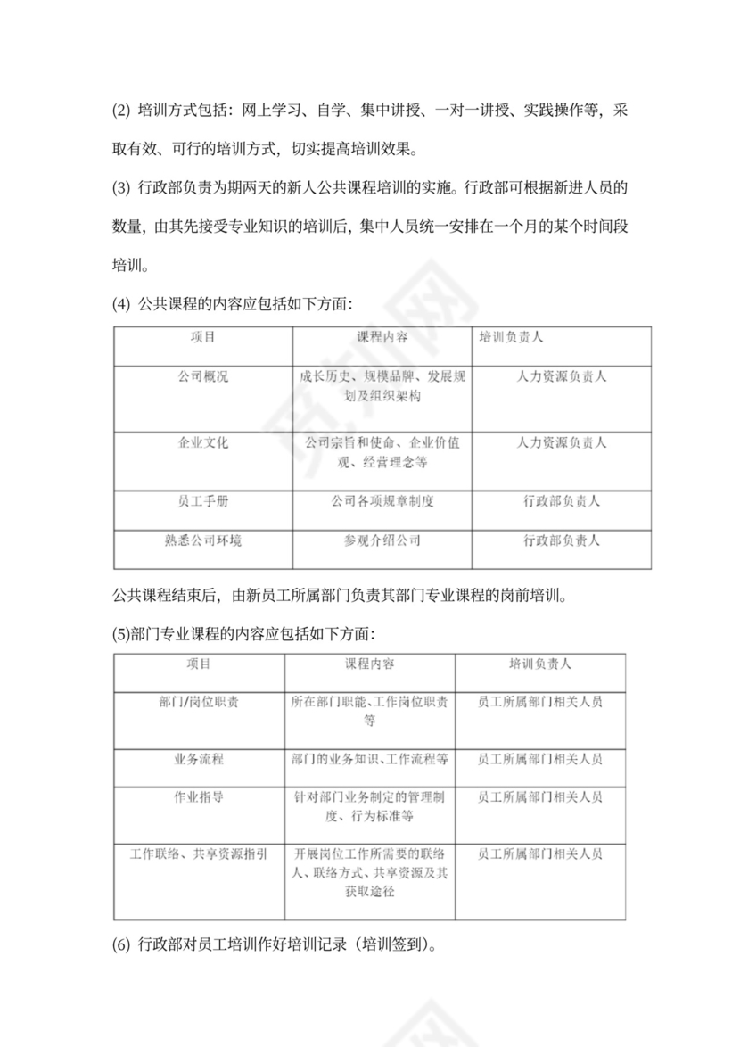 新员工入职培训流程细则