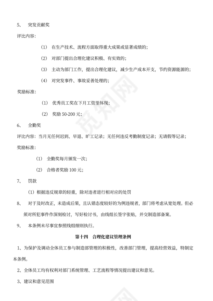 简约工厂员工管理规章制度Word模版