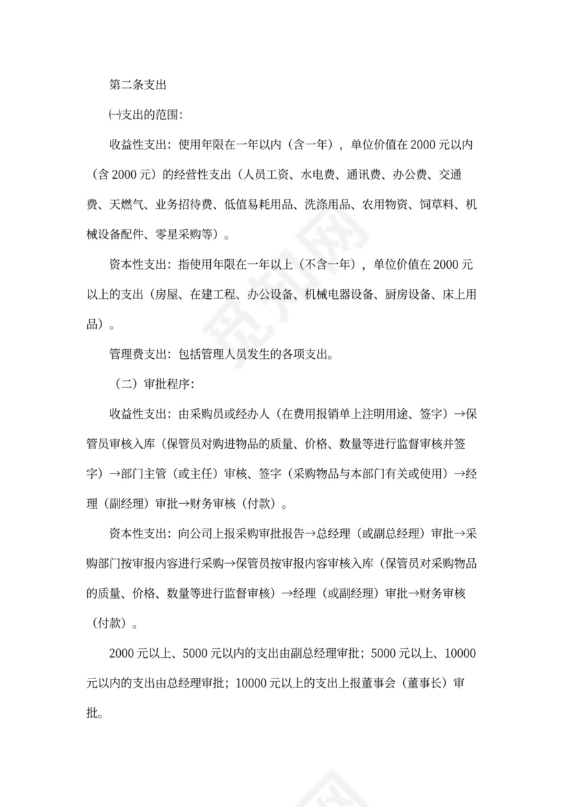 酒店财务管理制度范本