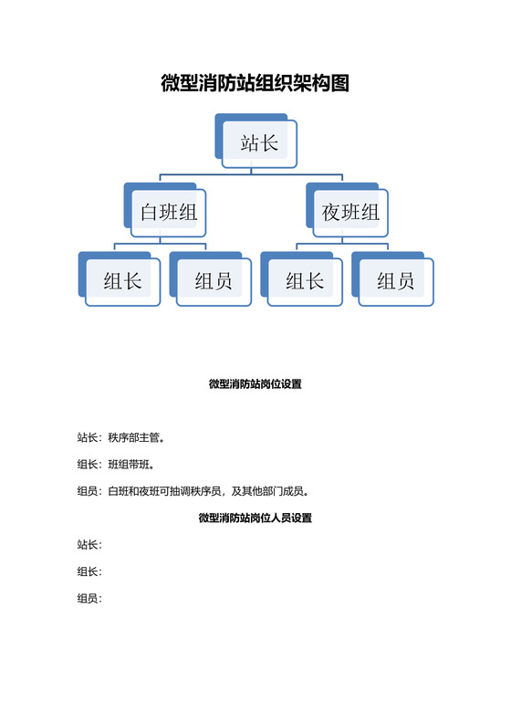 消防微型站组织机构图