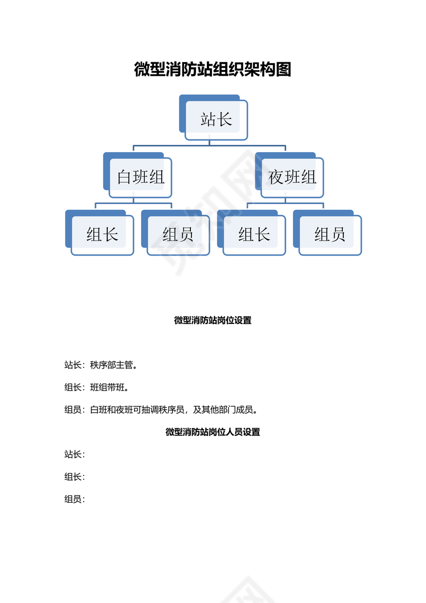消防微型站组织机构图