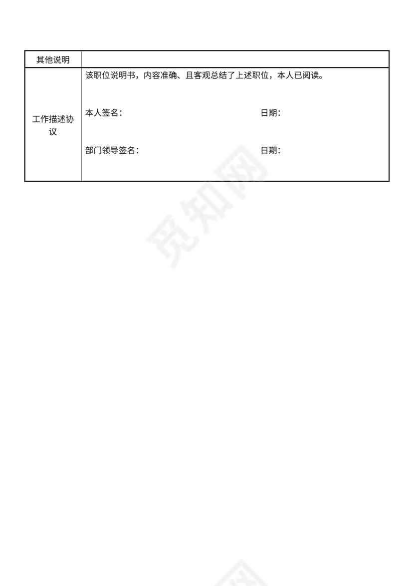 机械工程师岗位职责说明书
